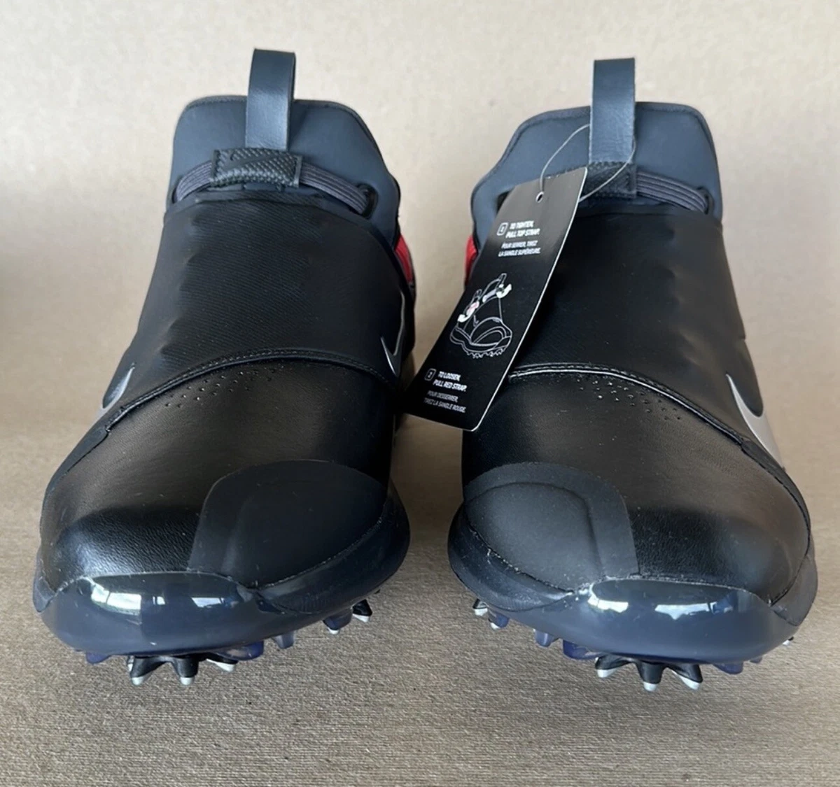 Nike Men s Tour Premiere Golf PGA Shoes Cleats Black Silver Brooks
