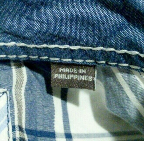 Camisa a Cuadros Azul Hebilla BKE Para Hombre Talla L Mangas Largas Ajuste Atlético - Imagen 9 de 12