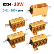 10W Resistor Metal Wirewound Range - Golden Load Aluminium RX24 0.01 to 300K ohm