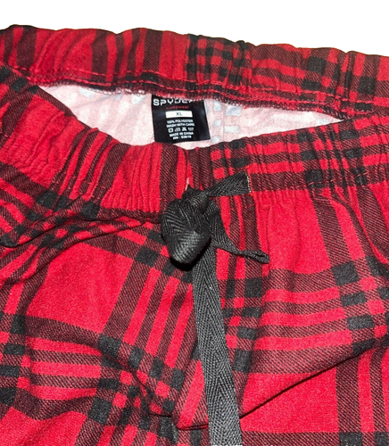 SPYDER Loungewear Plaid Red/Black Pants Men's XL - Picture 2 of 6