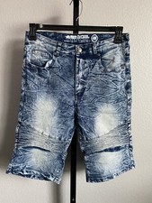 Boys 18 jean shorts Mecca acid wash
