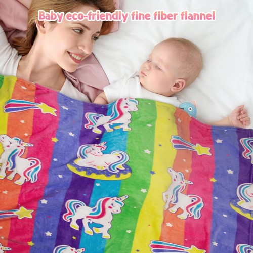 Unicorn Gifts Toys for Kids Girls - Glow in The Dark Blanket Birthday Christmas - Picture 5 of 6