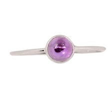 Natural Amethyst - African 925 Sterling Silver Ring PSO9 s.8 CR71201