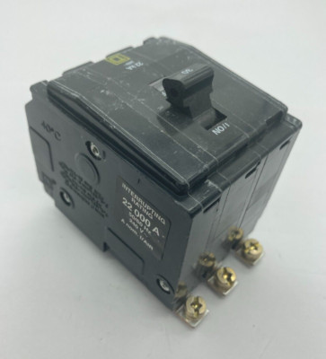 Square D QOB330VH 22K 3 Pole 30 Amp 240V AC 3 Phase QOB Bolt-On  Circuit Breaker