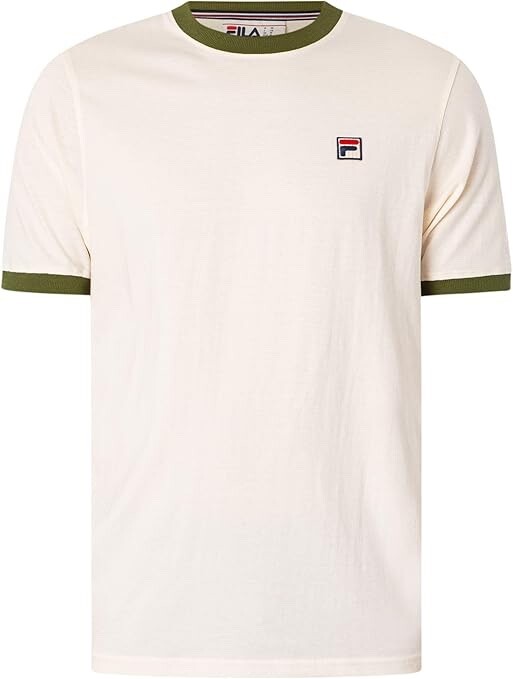 T shirt Fila vintage uomo Marconi Essential Ringer Gardenia Chive Tennis