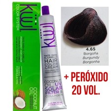 Tinte Kuul Hair Dye 4.65 Burgundy 20vol Developer