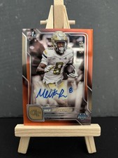 Topps 2025 Bowman Chrome Malik Rutherford Orange Refractor Auto /25 Football