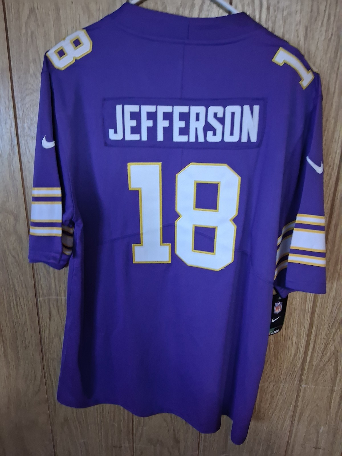 Surprise Sports Card With Justin Jefferson Minnesota Vikings XL Stitched Jersey