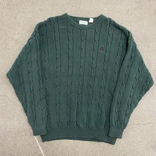 Vintage Izod Knitted Sweater Men  s XL Green 90s