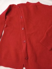 Red Jacquemus Sweater center Button Up Alpaca Wool Ribbed trim Medium
