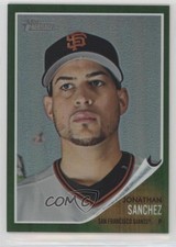 2011 Topps Heritage Chrome Green Refractor Jonathan Sanchez #C18 9ca