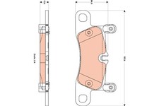Bremsbelagsatz Hinten für Porsche Cayenne 92A ab 10->