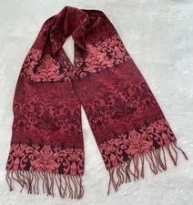 CASHMINK V FRAAS SCARF-SHADES OF RED-MADE IN GERMANY, NWOT, 100% ACRYLIC.
