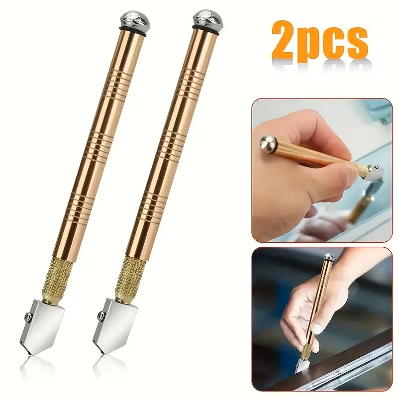 2Pcs Professional Glass Cutter Metal Carbide Precision Anti-Skid Cutting Tools