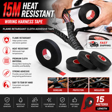 15M Heat Resistant Wiring Harness Tape Flame Retardant Cloth Adhesive
