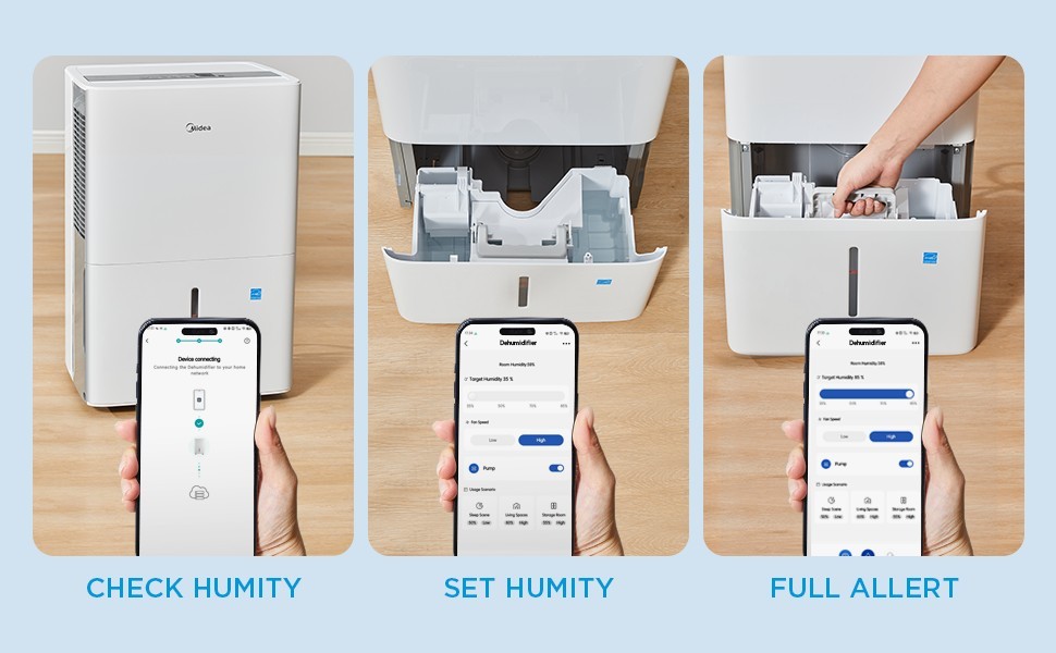 $229 Midea 30 PT Pint Energy Star Quiet Smart Dehumidifier Like Frigidaire SAVE$