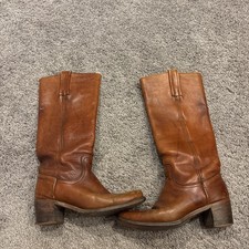 Vintage 70s FRYE Black Label Campus Boots 8760 Made in USA Leather Women  s 6.5 B