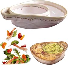 Retro Soup and Sandwich Plate Combo Ceramic Soup and Sandwich Plate with Handle