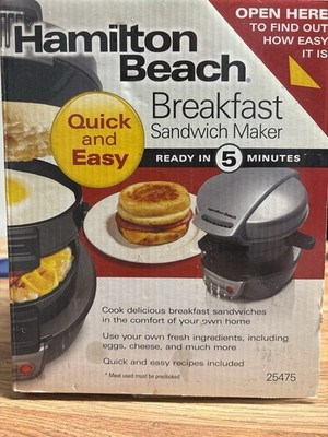 Hamilton Beach Breakfast Sandwich Maker (Model 25475)   New Open Box