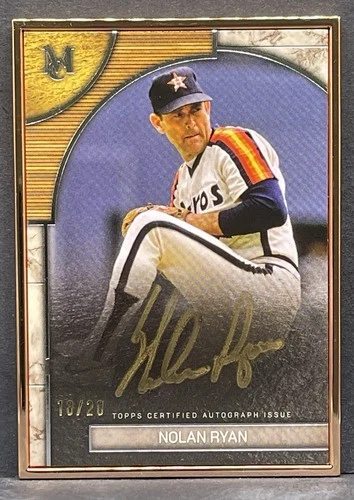 2025 Topps Museum Collection Nolan Ryan Gold Frame On Card AUTO /20 Astros