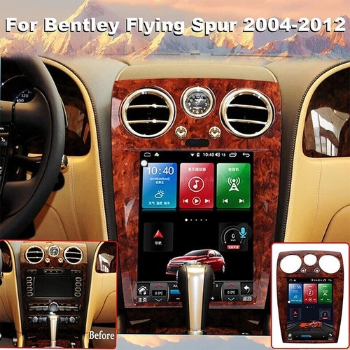12.1"128G Car Radio Stereo CarPlay GPS For Bentley Flying Spur Continental 04-12 - Foto 1 di 20