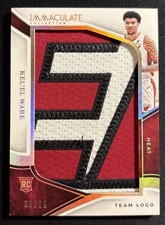 Kel’el Ware 2024-25 Panini Immaculate Jumbo Patches Team Logo Rookie #02/25 RC