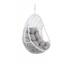 Rattan Garden Outdoor Hanging Swing Chair Patio Egg Shaped Chair With Armrest
