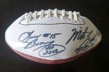Autographed Mini Football CFL Hall Of Famers  Less Browne/ Milt Stegall 