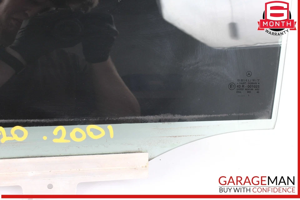 96-03 Mercedes W210 E320 janela traseira esquerda do lado do motorista vidro automático fabricante de equipamento original - Imagem 4 de 4