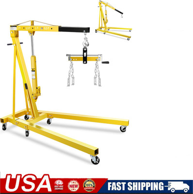 2 Ton Hydraulic Engine Hoist Crane with Lever Folding Heavy-Duty Cherry Picker 