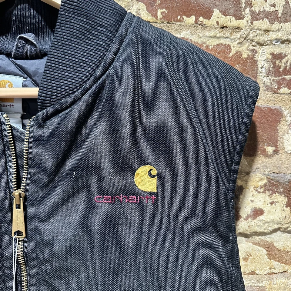 Жилет мужской Carhartt XL черный холщовый рабочая одежда сарай повседневная работа бык вестерн - Изображение 2 из 4