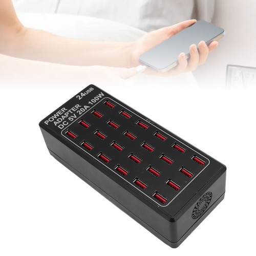 100W 24 Port USB Fast Charging Station Travel Desktop USB Charger Multi Por