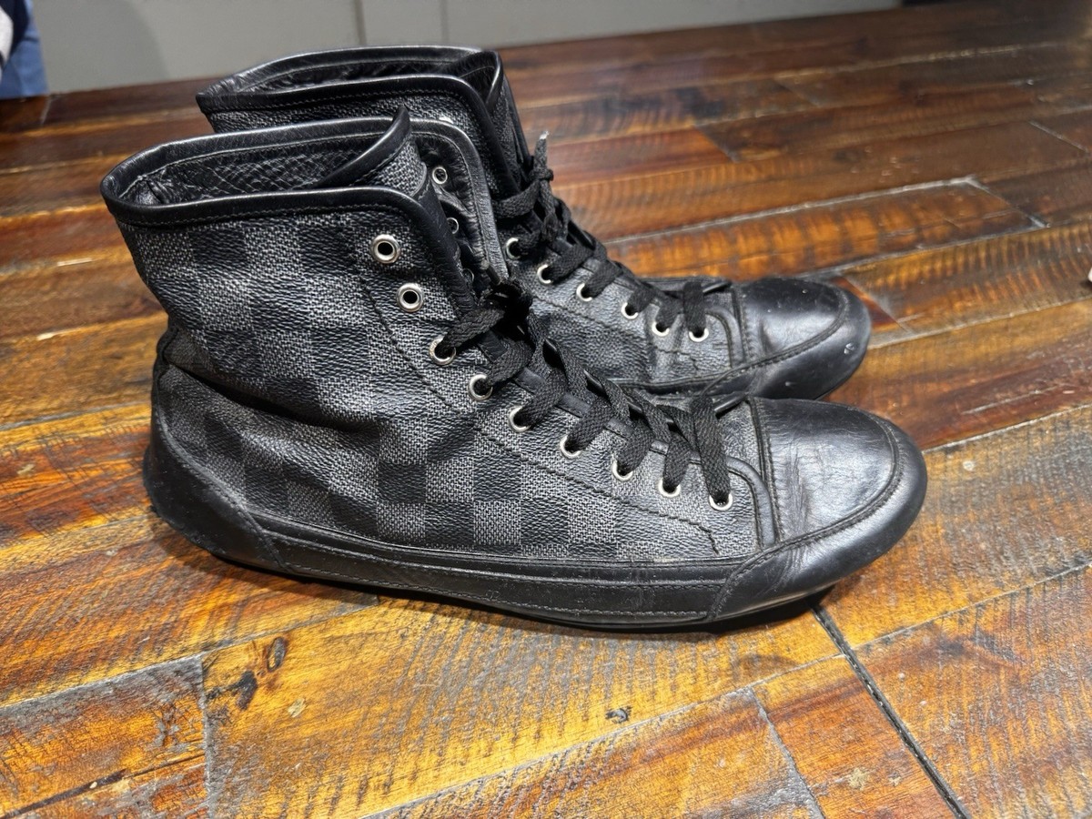 靴 Louis Vuitton Damier Graphite shoes Louis Vuitton Damier Graphite Pattern Sneakers Men's Size: 9 1/2
