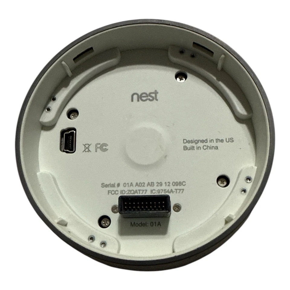 Nest 1st Gen Learning Thermostat 01A T100577 Silver/Black Stainless Steel Wi-Fi - Image 2 of 4