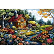 Lake House Lakeside Cottage 500 Piece Jigsaw Puzzle 23 x 15 Inch