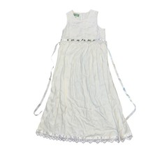 Vintage UNITE Union Made Girls Ivory Lace First Communion Dress Size 10 White
