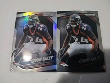 2025 Prizm Black Champ Bailey 2 Card Lot. Silver Prizm and Base Denver Broncos