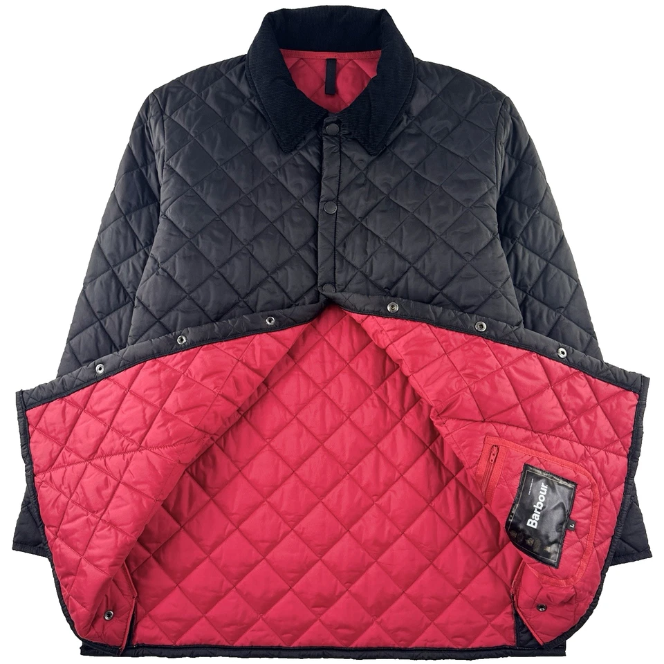 Barbour Liddesdale стеганая куртка мужская большой черный красный тихий роскошь опрятный новый - Изображение 3 из 4