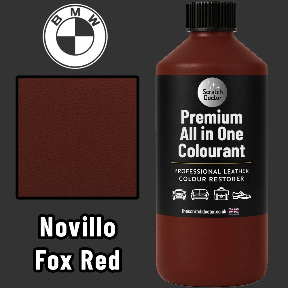 Leather Paint for BMW Car Seat NOVILLO FOX RED All in One 250ml