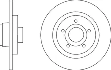 Solid Brake Discs and Pads Rear Proformer PBD8617+PBP7294 fits RENAULT MERC +