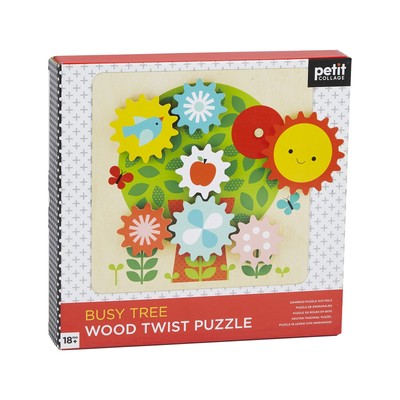Petit Collage Busy Tree Wooden Twist Puzzle Ocean Life
