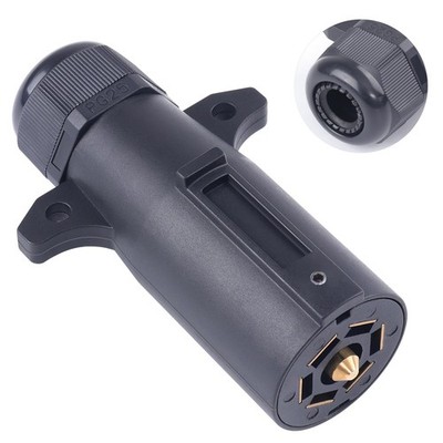CheeMuii 7 Pin Trailer Plug with Waterproof Seal Heavy Duty 7 Way PLUG, 
