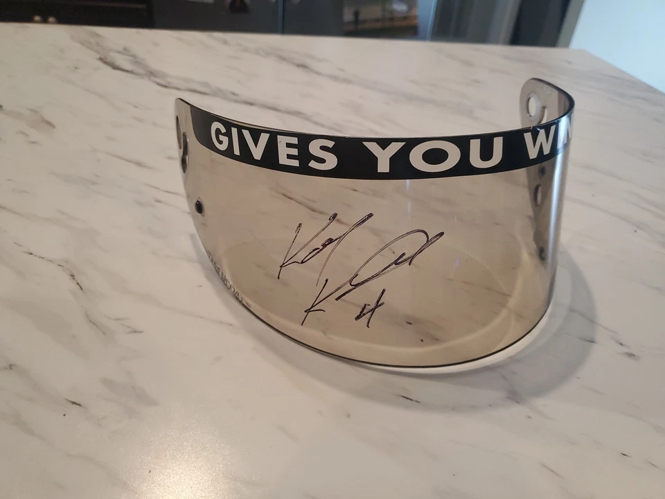 Kasey Kahne #4 Red Bull RACE USED Nascar HELMET Visor Autographed - Image 2 of 4