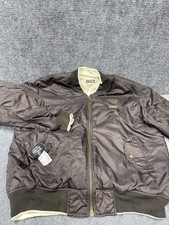 South Pole Authentic Collection, Bomber Jacket, Brown, Size L, Quilted, Zip-Up
