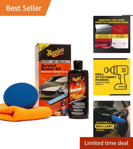 Clear Coat Safe Car Scratch Repair Kit with Microfiber Towel & Drill Attachment - Bild 1 von 12