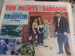 Griffith's THE STRUGGLE re-release (1940)- half sheet poster 22x28 folded RARE