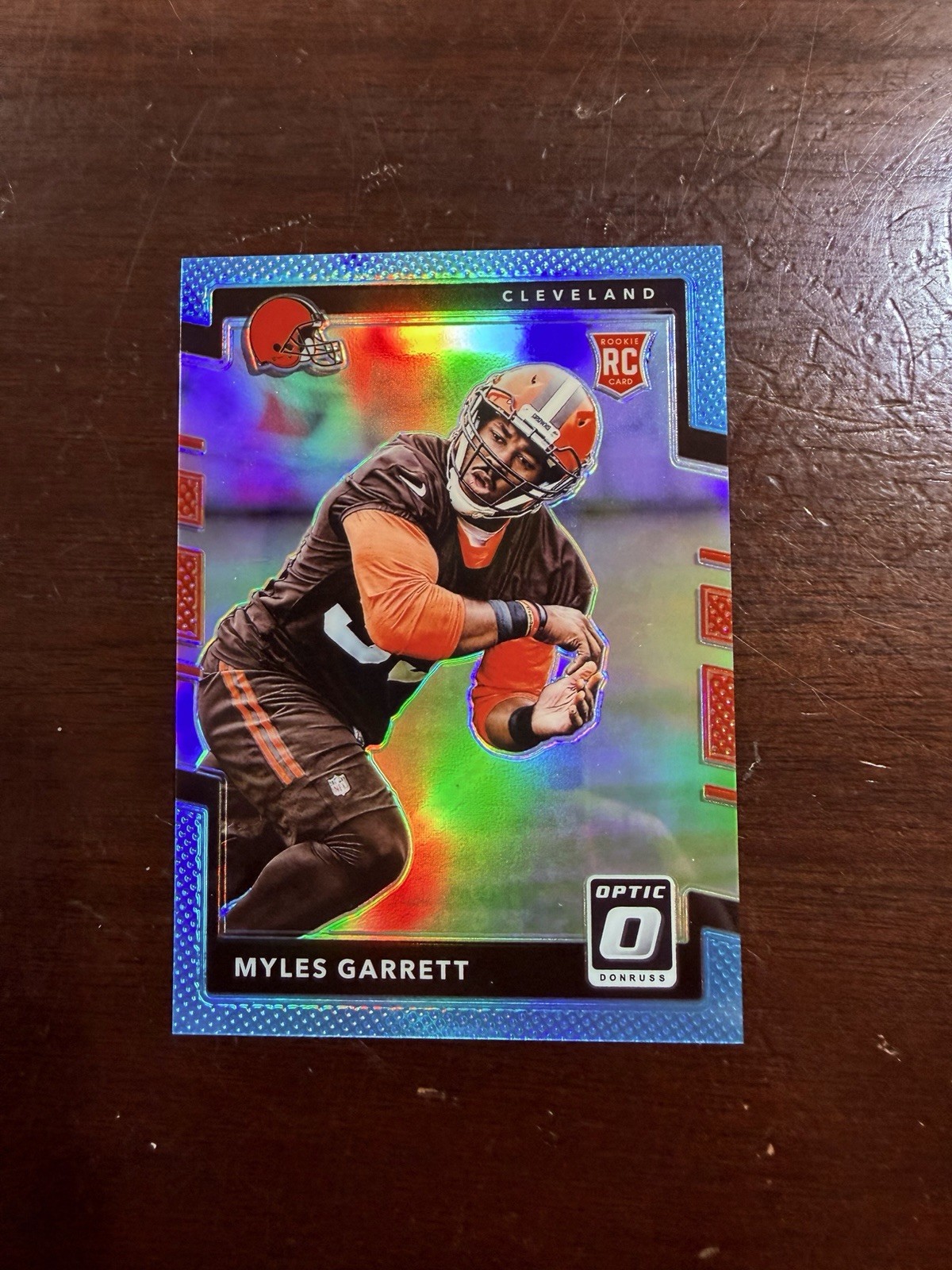 MYLES GARRETT 2017 Panini Donruss Optic #106 Aqua /299 Rookie RC SP Prizm