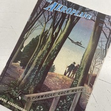 VINTAGE 1940s Aeroplane Plane War Magazine Advertisement Art WW2 Motor Junk Cafe