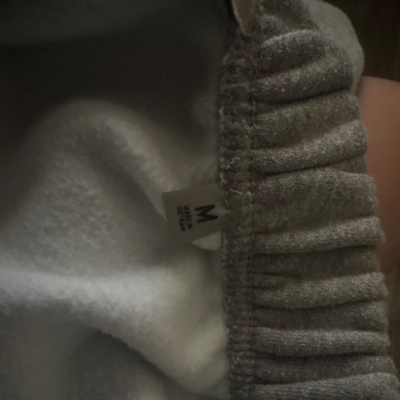 Essentials Men's Gray Fleece Jogger Pants M Drawstring Elastic Waist Tapered