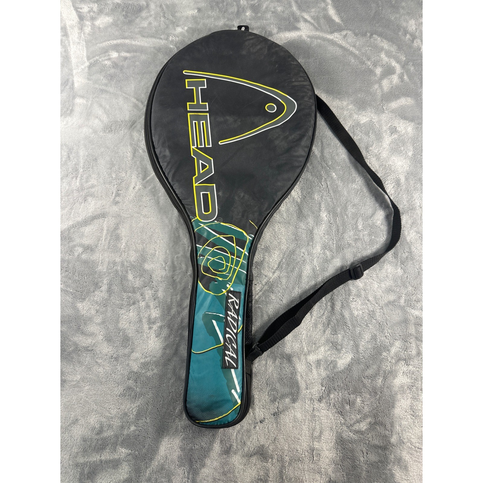 HEAD Radical Tennis Racquet Cover Bag Black Teal Yellow Padd